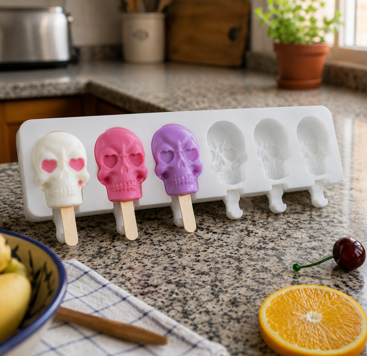 Molde blanco Skull