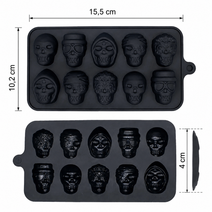 Molde negro Skull